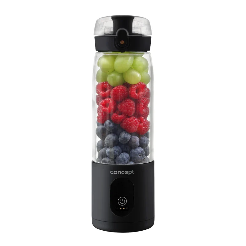 Concept SM4001 Mixeur personnel 600 ml, rechargeable Li-Ion, noir, FitMaker