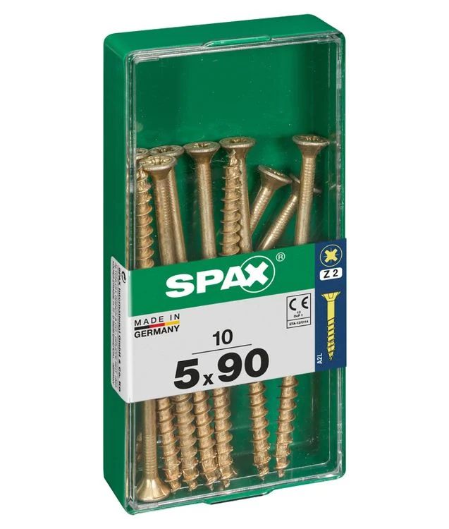 Spax schroef pozidrive verzinkt 5x90mm 10st