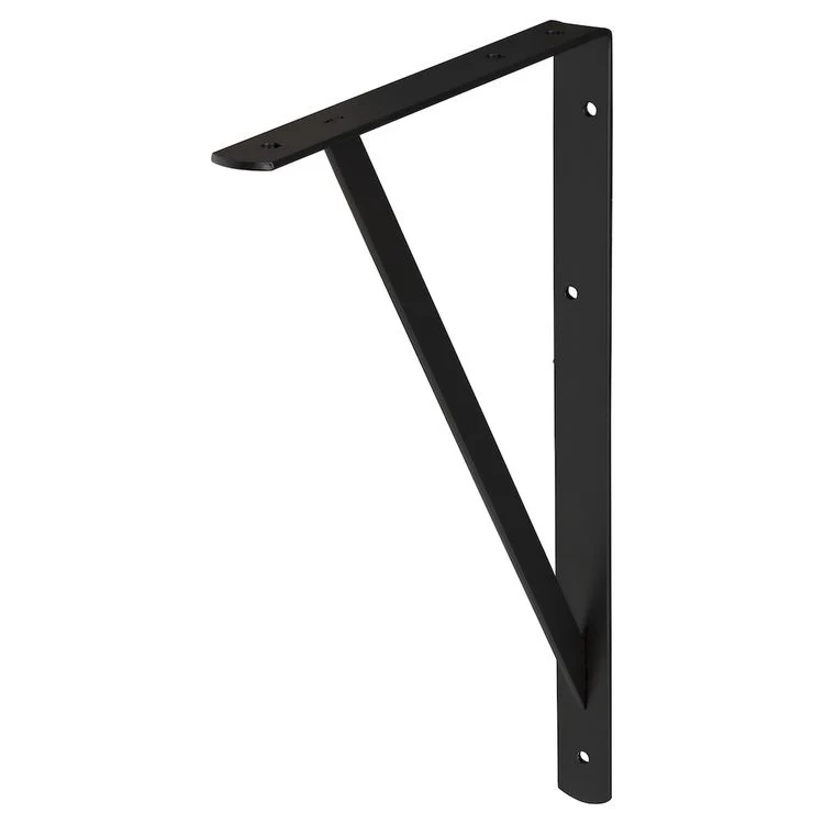 Duraline plankdrager zwaar enkel metaal mat zwart 25x40cm