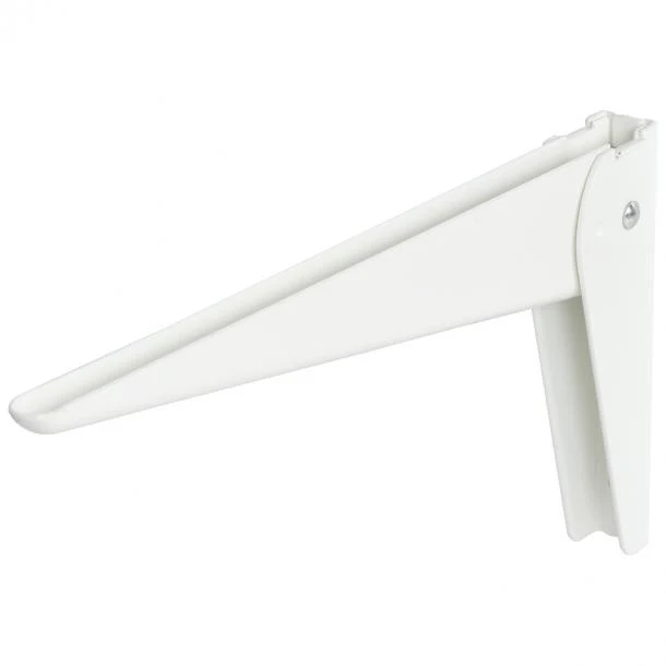 Duraline plankdrager enkel staal wit 30cm