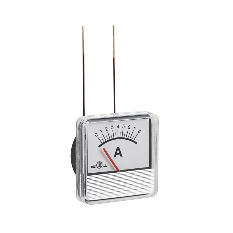 Analoge ampèremeter 8A WP08 vierkant voor het meten van gelijkstroom