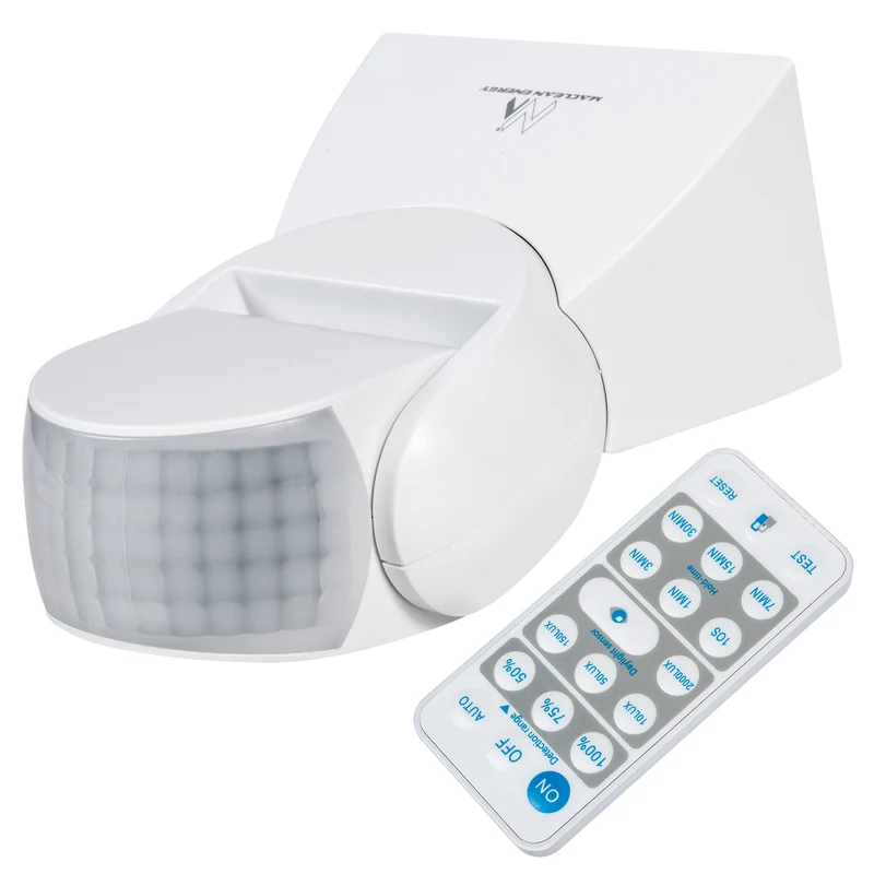 Infrarood bewegingssensor met afstandsbediening IP65, max. 800 W (gloeilamp), max 1200 W (LED) MCE241 Maclean Energy