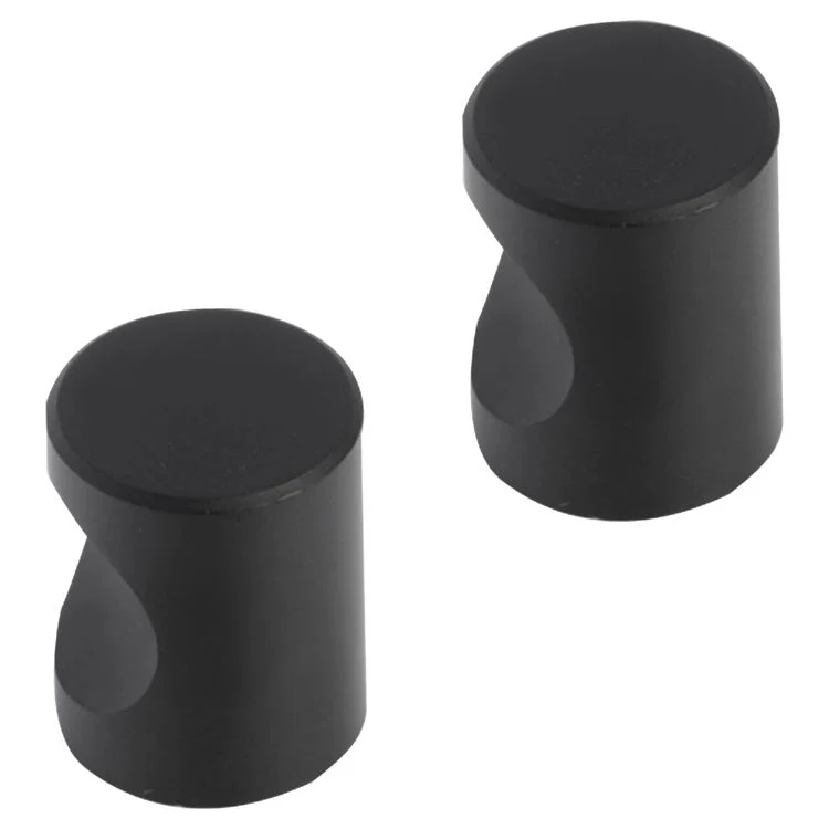 Differnz knop aluminium mat zwart 25mm 2st