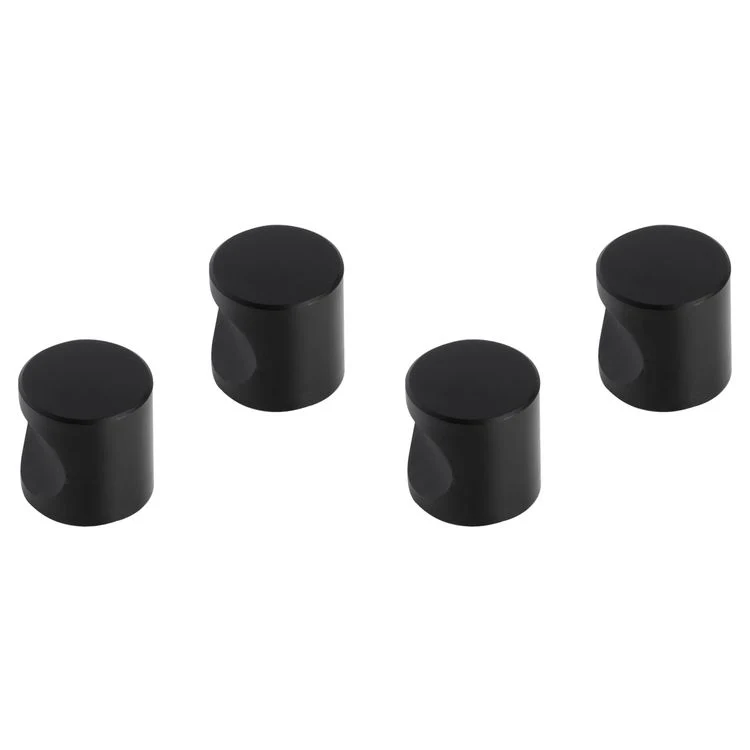 Differnz knop aluminium mat zwart 20mm 4st