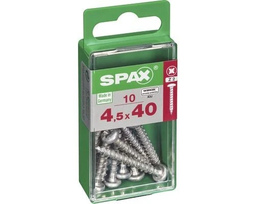 Spax schroef pozidrive bolkop 4,5x40mm 10st
