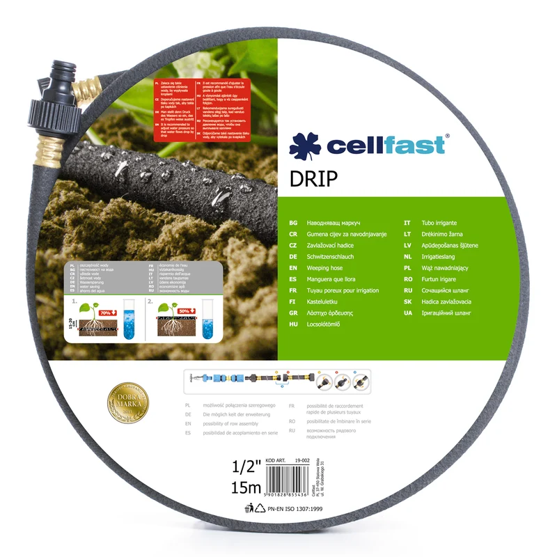 Irrigatieslang Cellfast Drip 15m Slang voor economische en precieze irrigatie van planten