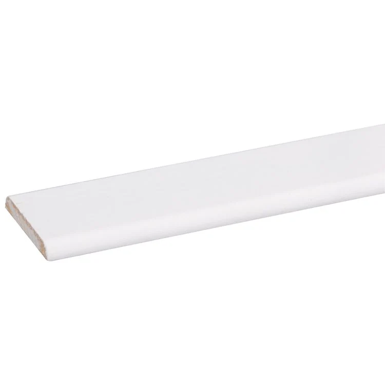 Afdeklijst grenen gegrond wit 5x37mm 270cm