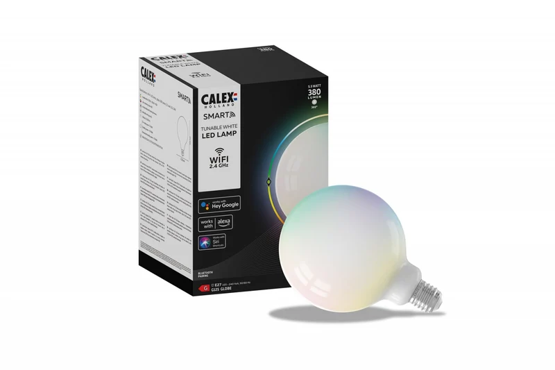 Calex Smart LED filament globe dimbaar E27 melk RGBww 6W 380LM