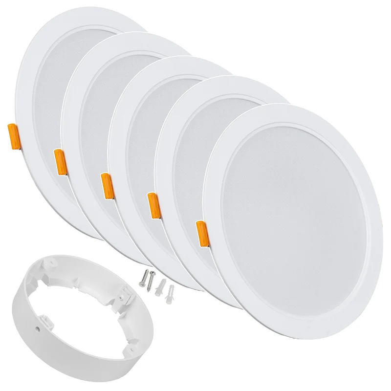 5x Maclean LED plafondpaneel, SLIM inbouw, 18W, Neutraal Wit 4000K, 170*26mm, 1800 lm, MCE372 R + opbouwadapter MCE377 R
