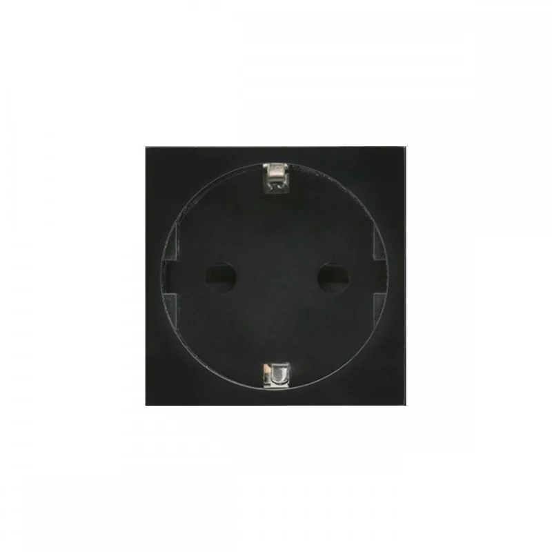 Maclean MCE719B Schuko-inbouwdoos zonder frame Geaarde contactdoos Modulaire wandcontactdoos Inbouwdoos Inbouwmontage