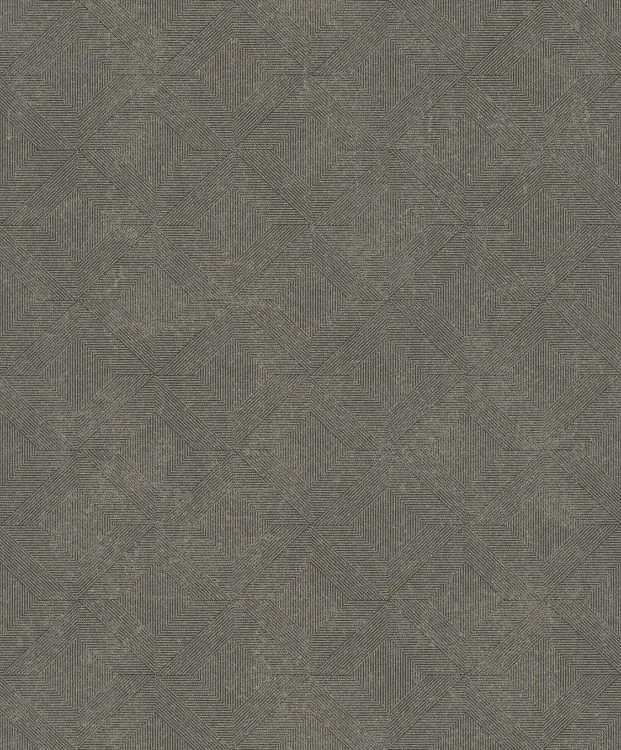 Omura Danillo vliesbehang geometrisch zwart, goud 53cmx10m