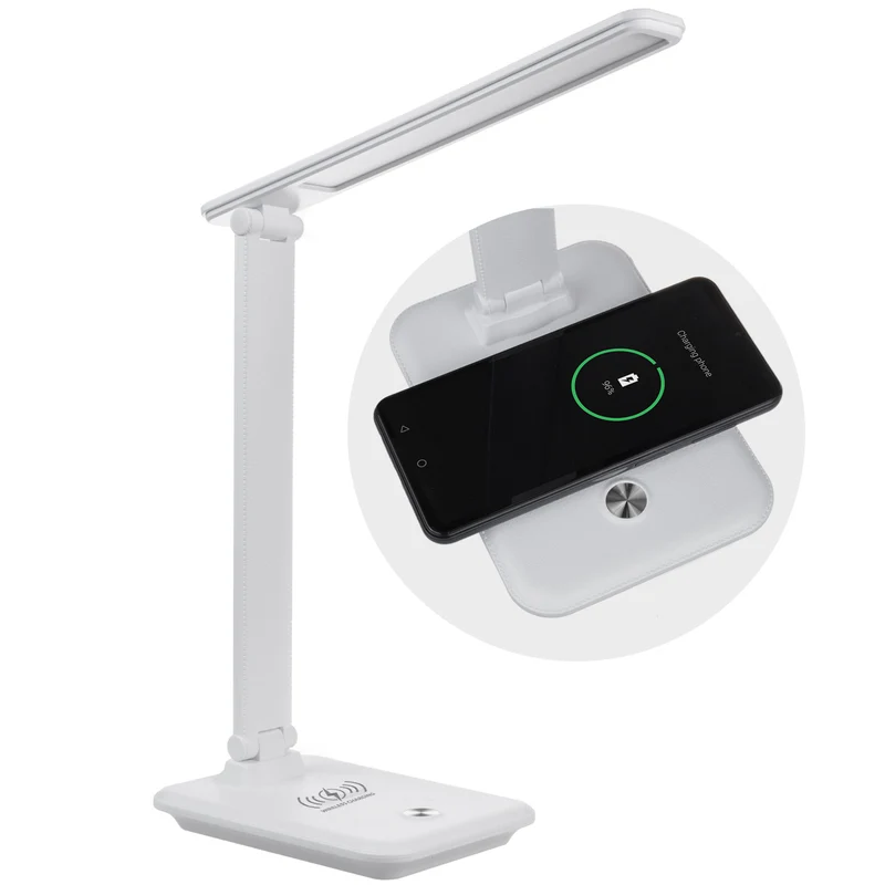 Maclean LED bureaulamp, max. 9W, 220-240V AC, kleurverandering, dimbaar, batterijlader, 450lm, MCE616 W