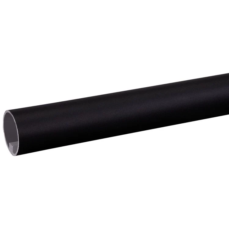 Trapleuning rond metaal zwart 270x4,5x4,5cm