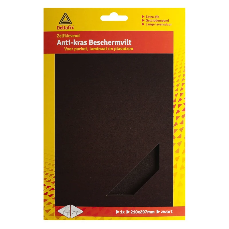 Deltafix anti-krasvilt rechthoek zwart 210x297mm