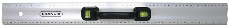 Skandia liniaal met handvat en waterpas 600mm