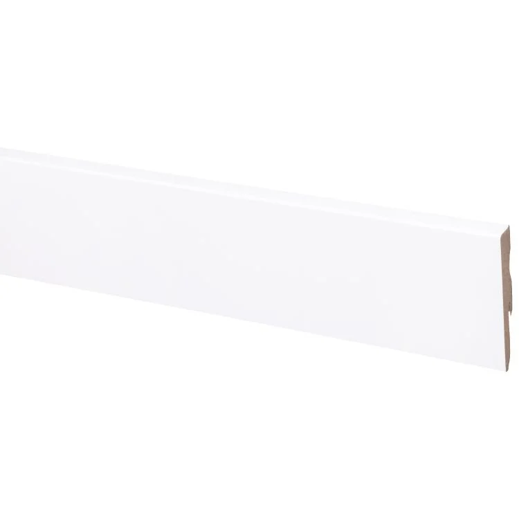 Muurplint MDF plintfolie wit 240x8x1,2cm