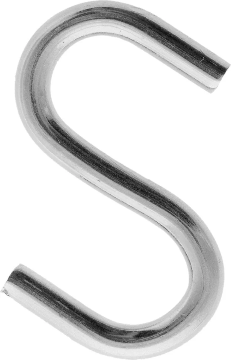 Deltafix S-haak verzinkt zilver 5x44mm 3st