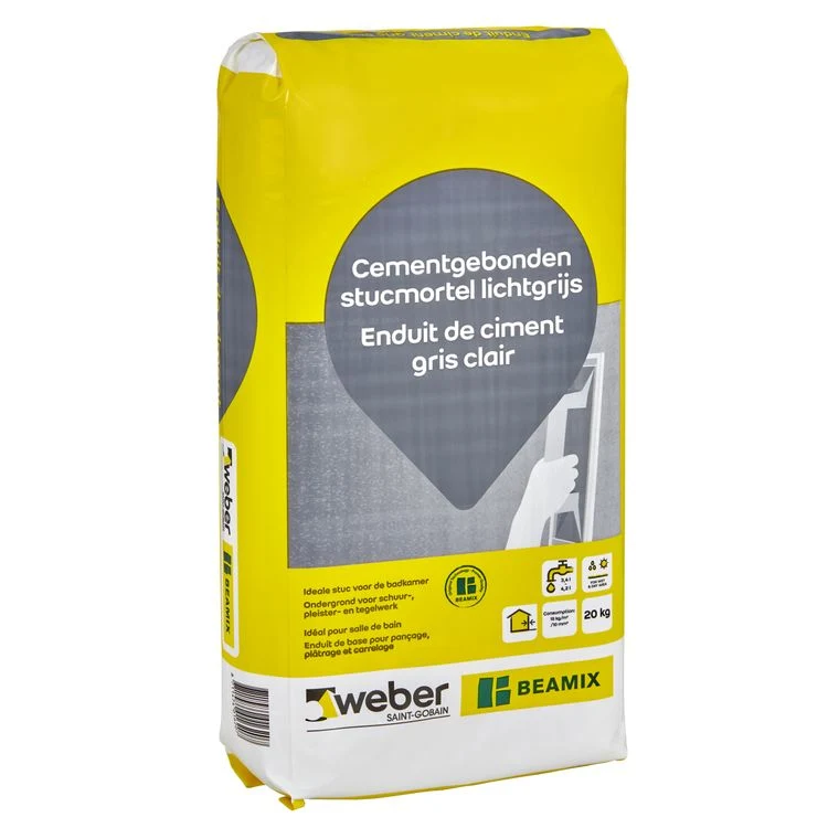 Weber Beamix kalkstucmortel grijs 20kg
