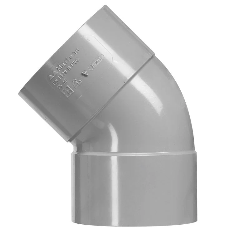 PVC bocht 2xlijmmof 75mm 45º