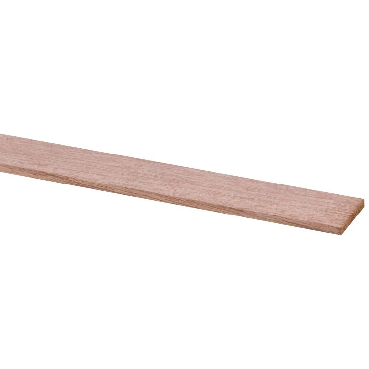 Meranti (hardhout) schaaflat geschaafd, geschuurd 4x28mm 2,4m