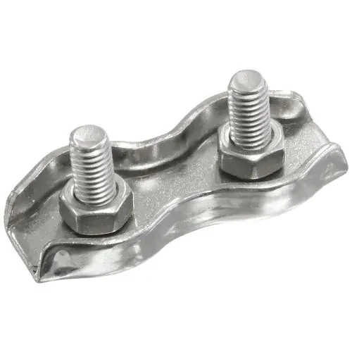 Deltafix staaldraadklem duplex 2mm RVS 2st
