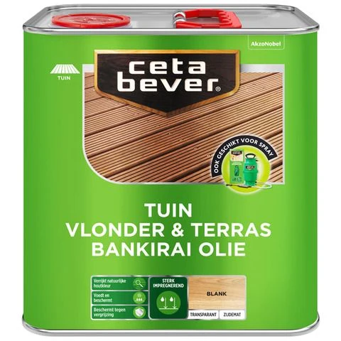 Cetabever terrasolie zijdemat transparant 2,5l