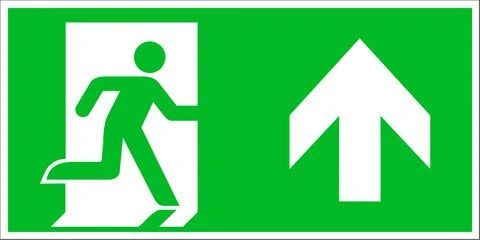 Pickup pictogram nooduitgang zelfklevend 200x100mm