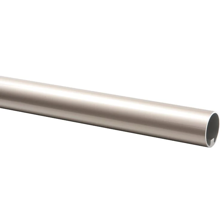 Trapleuning rond metaal RVS-look-look 100x4,5x4,5cm