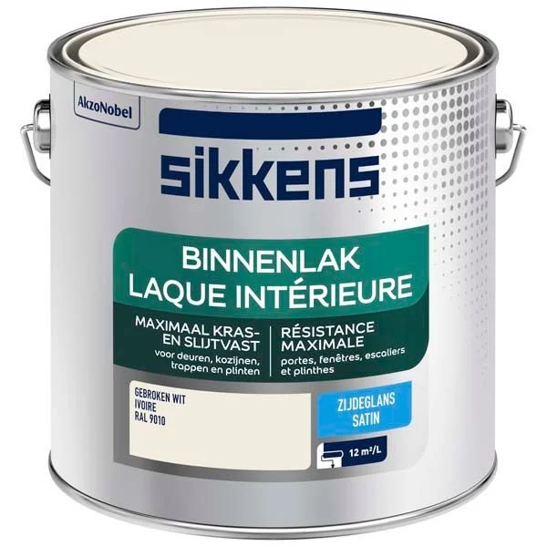 Sikkens Binnenlak zijdeglans RAL9010 2,5L
