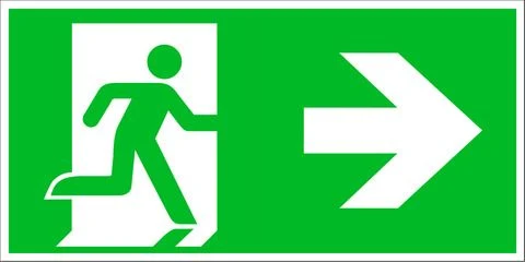 Pickup pictogram nooduitgang zelfklevend 200x100mm