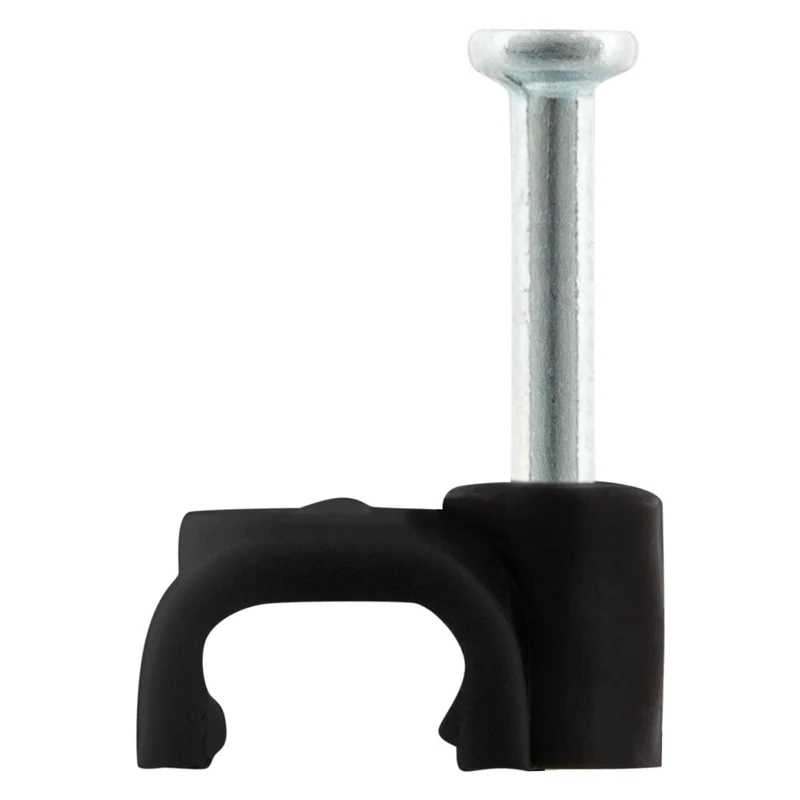Q-Link kabelclip plat zwart 6mm 20 stuks