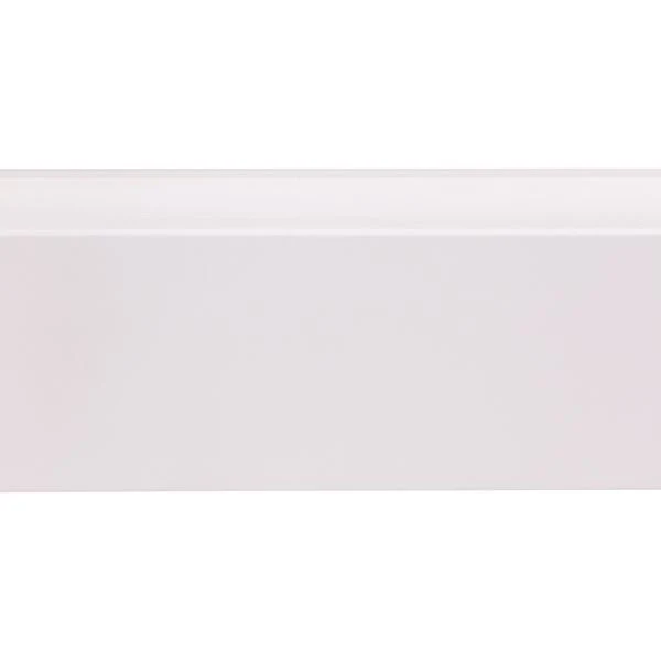 Muurplint MDF gegrond wit 244x11,9x1,8cm