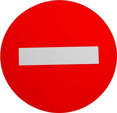 Pickup pictogram verboden toegang zelfklevend ⌀180mm