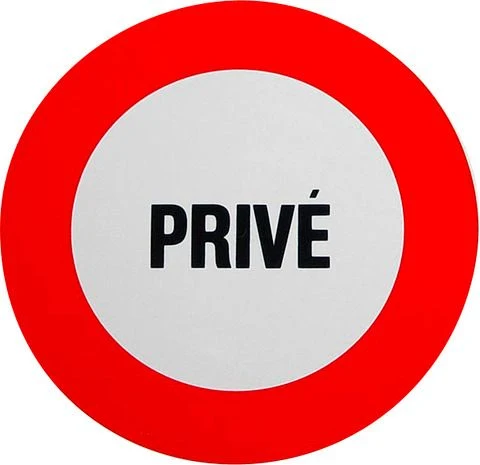 Pickup pictogram privé zelfklevend ⌀180mm
