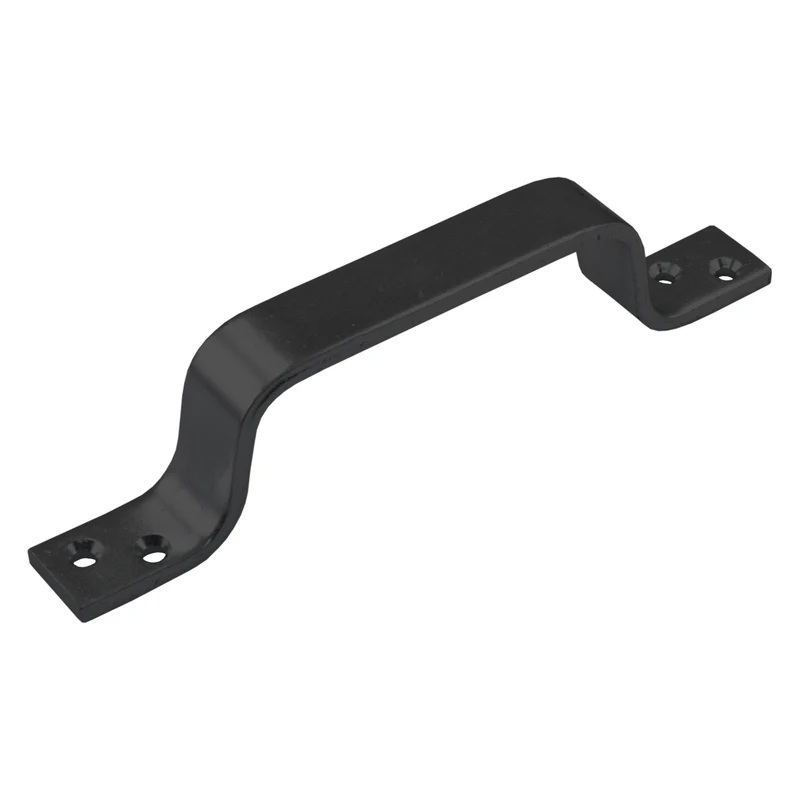 Waelbers handgreep gelakt staal zwart 17x2x0,6cm