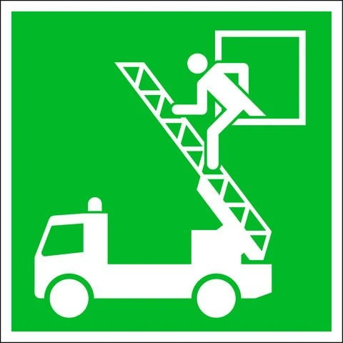 Pickup pictogram reddingsuitgang 150x150mm