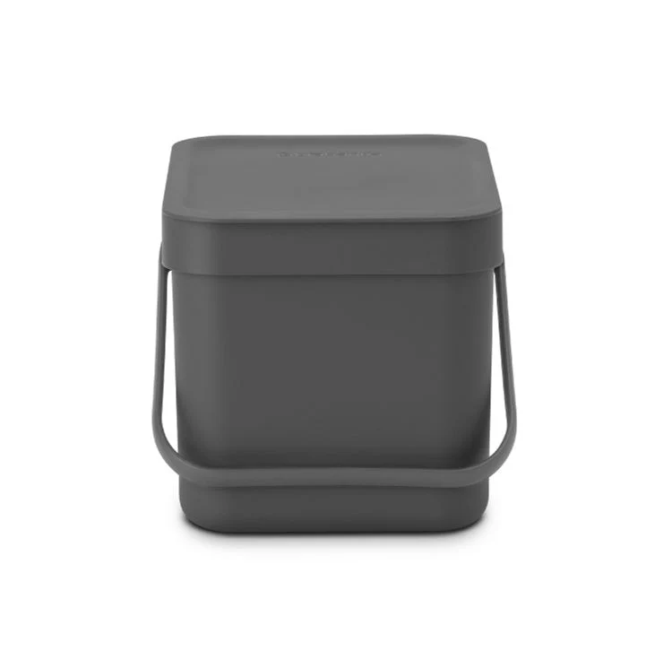 Brabantia afvalemmer Sort & Go grey 6L