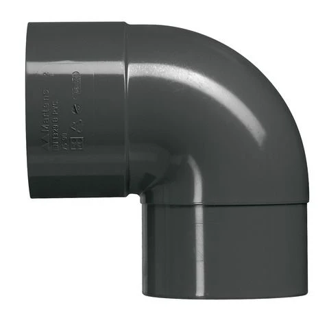 Martens PVC bocht 87º 80mm kunststof antraciet