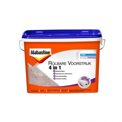 Alabastine Rolbare voorstrijk 4 in 1 mat wit 5l