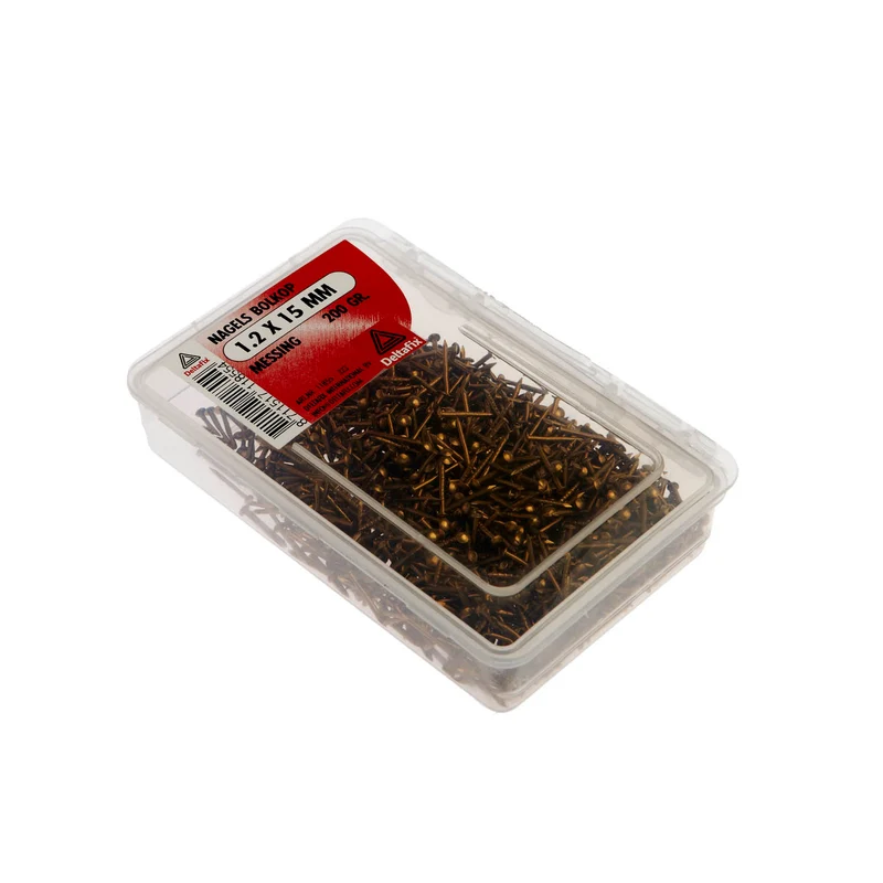 Deltafix nagel messing goud 1,2x15mm 200gr
