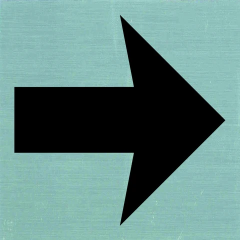 Pickup pictogram pijl aluminium 80x80mm
