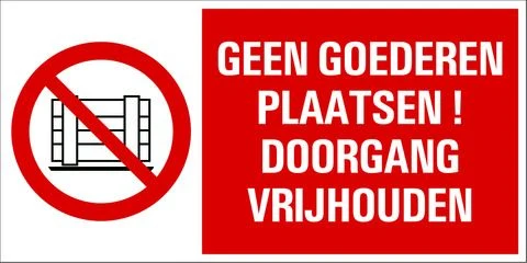 Pickup pictogram geen goederen plaatsen 300x150mm
