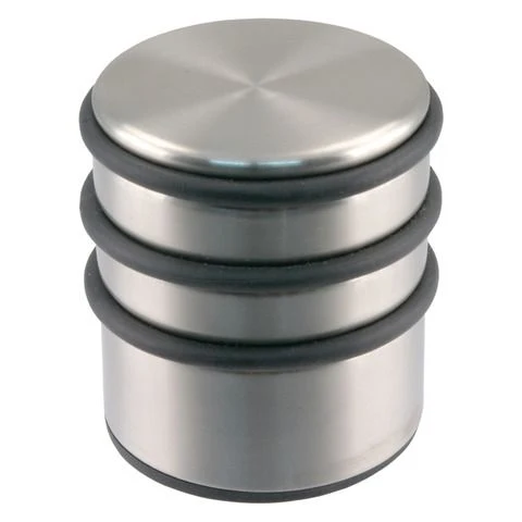 Deurstop zwaar rond RVS Ø65x70mm
