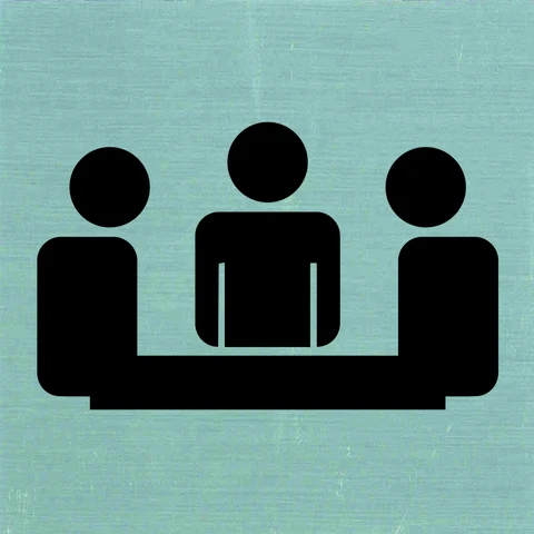 Pickup pictogram vergaderruimte aluminium 80x80mm