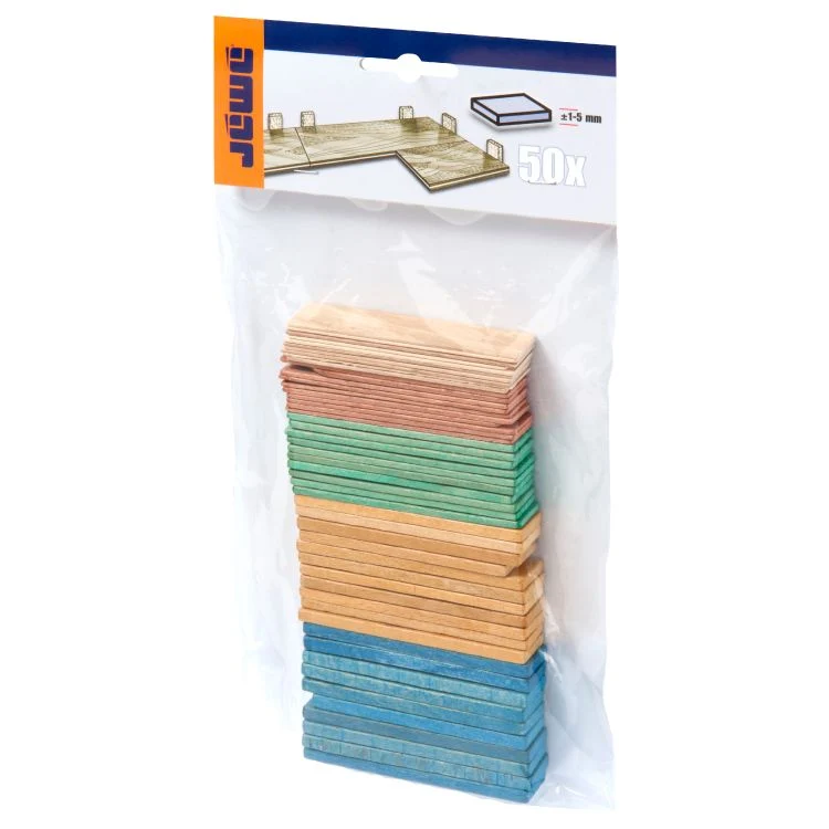 CanDo Afstandhouder hout afstandhouder blauw, geel, groen, rood, lichtbruin 2,1x14x25cm
