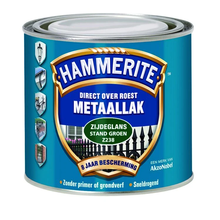 Hammerite metaallak zijdeglans Z260 zwart 250ml