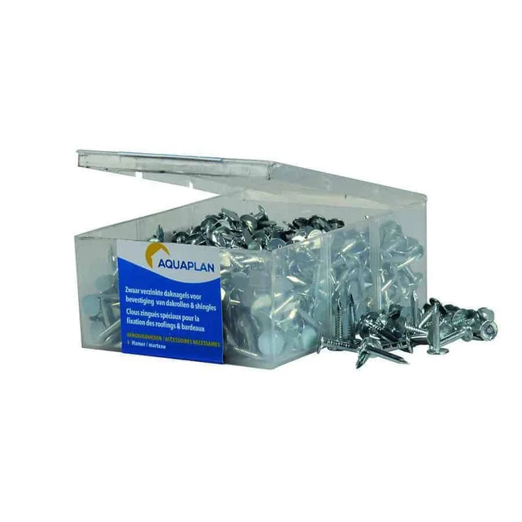 Aquaplan daknagels plat metaal zilver ⌀10x20mm 1kg