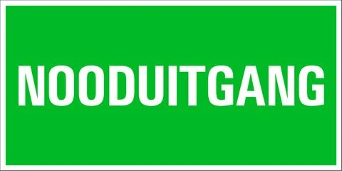 Pickup pictogram vluchtweg nooduitgang 300x150mm