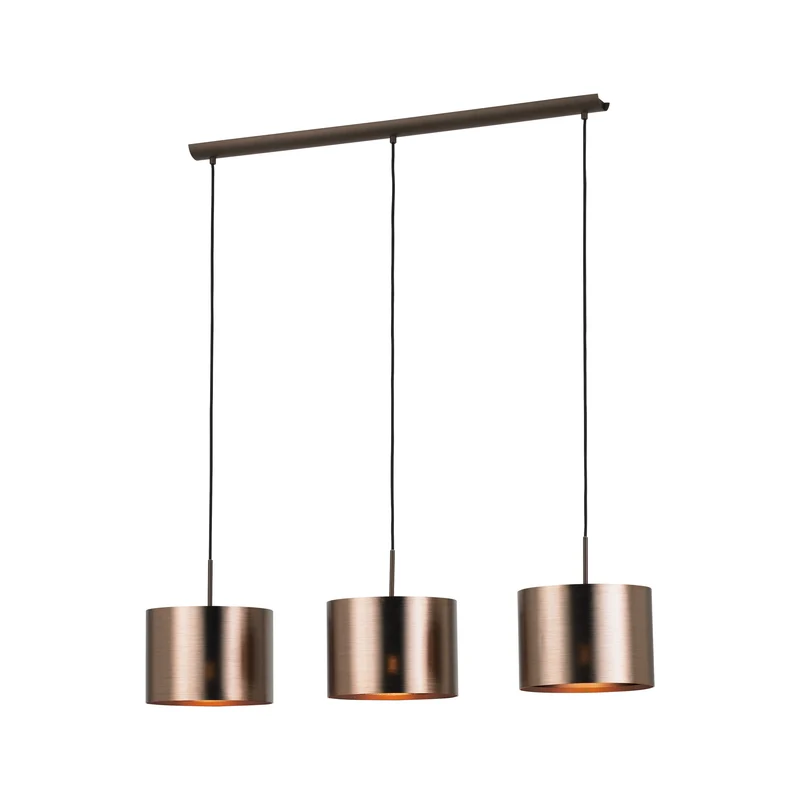 Eglo hanglamp Saganto 3-lichts bruin/koper