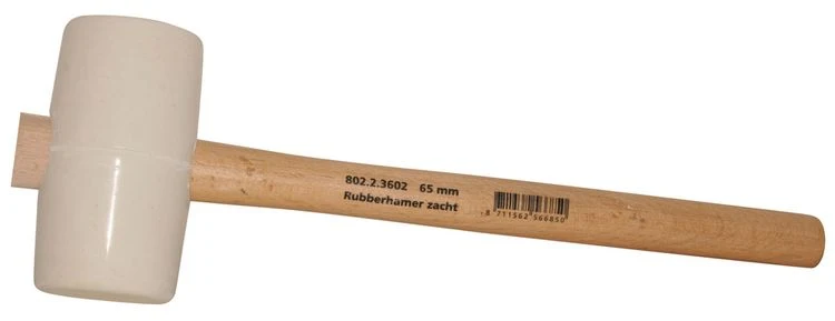Skandia rubberhamer hard wit 65 mm